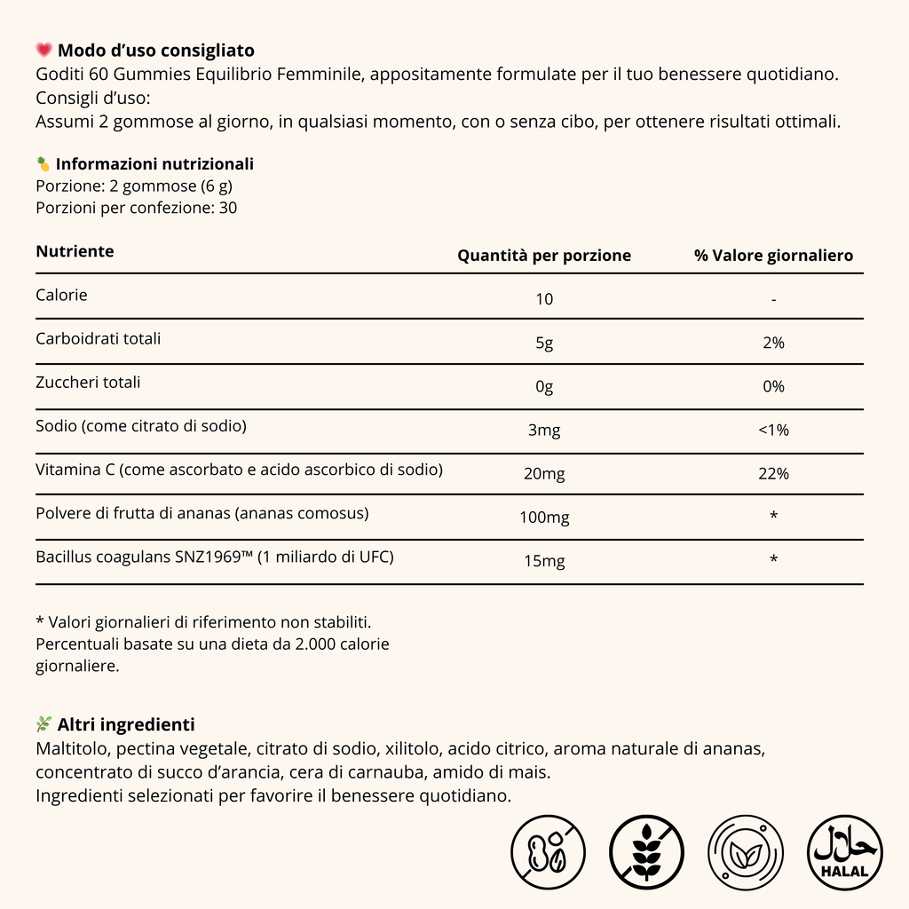 Equilibrio Femminile Gummies - Ananas | 1+1 A OMAGGIO